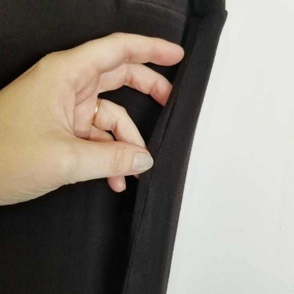 EILEEN FISHER Black Faux Wrap Tank Midi Dress Size Medium - Picture 7 of 13